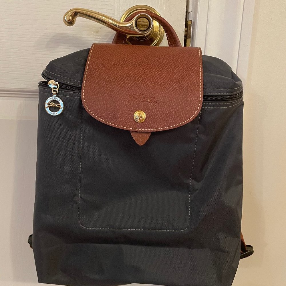 Longchamp Le Pliage Nylon Backpack – dark gray